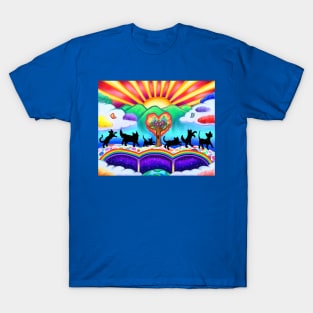 Cats Arrival at the Rainbow Bridge T-Shirt